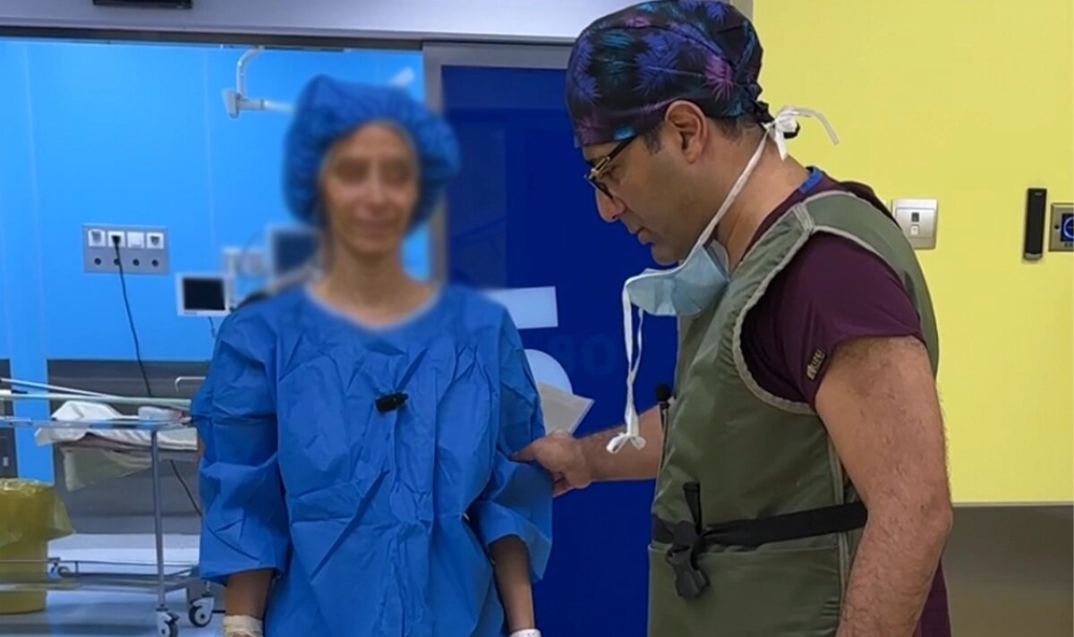 بیمار دیسک کمر گردن در اتاق عمل