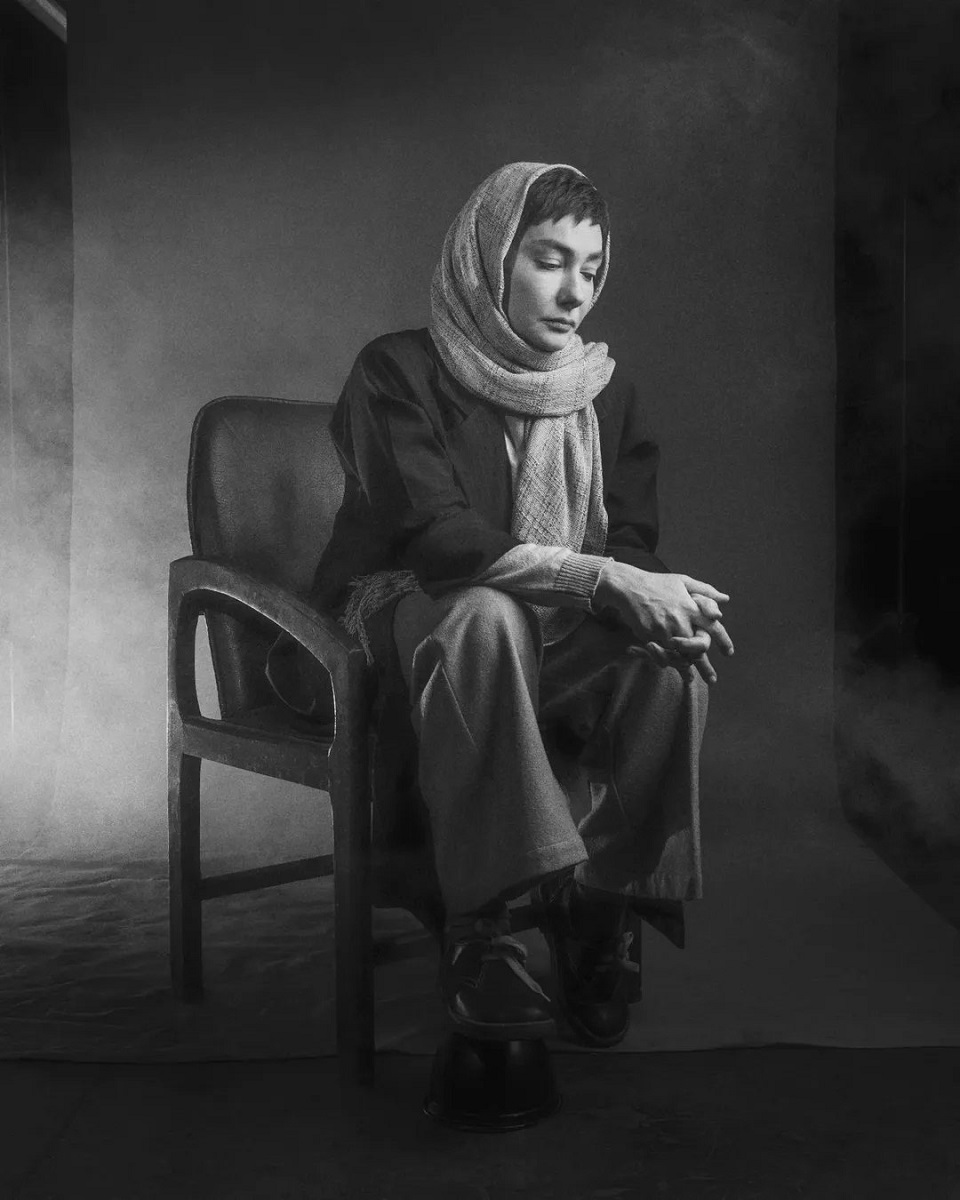 عکس سیاه و سفید هانیه توسلی در 46 سالگی 1