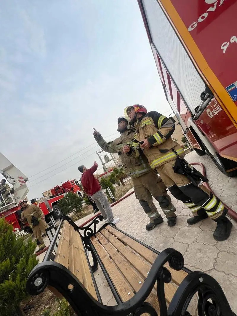 آتش سوزی در غرب تهران