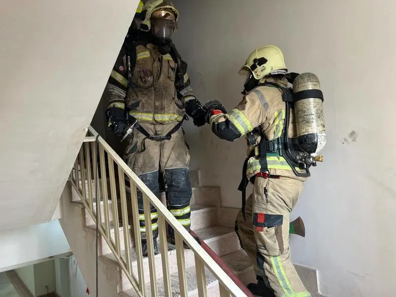 آتش سوزی در غرب تهران