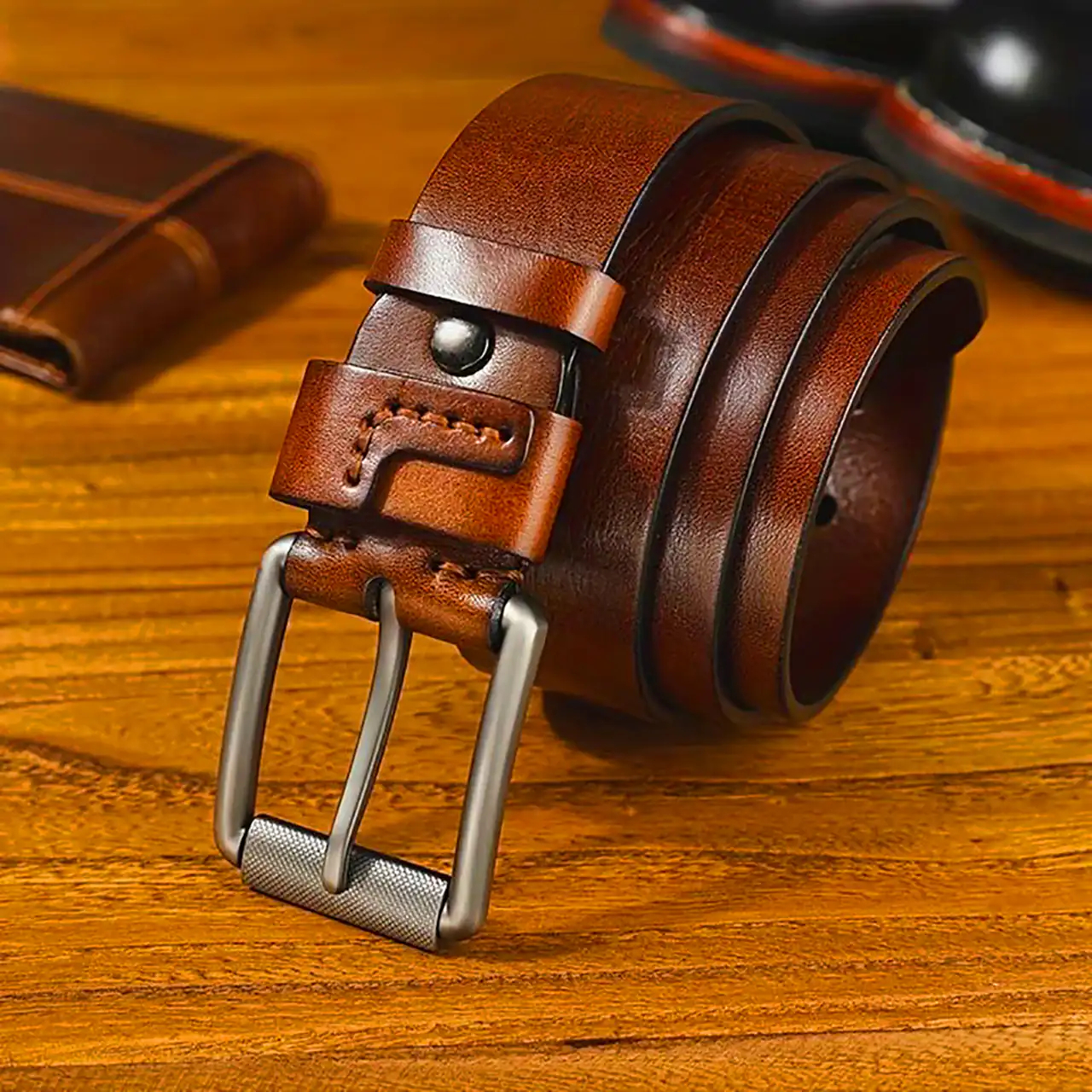 کمربند چرم مردانه شیک