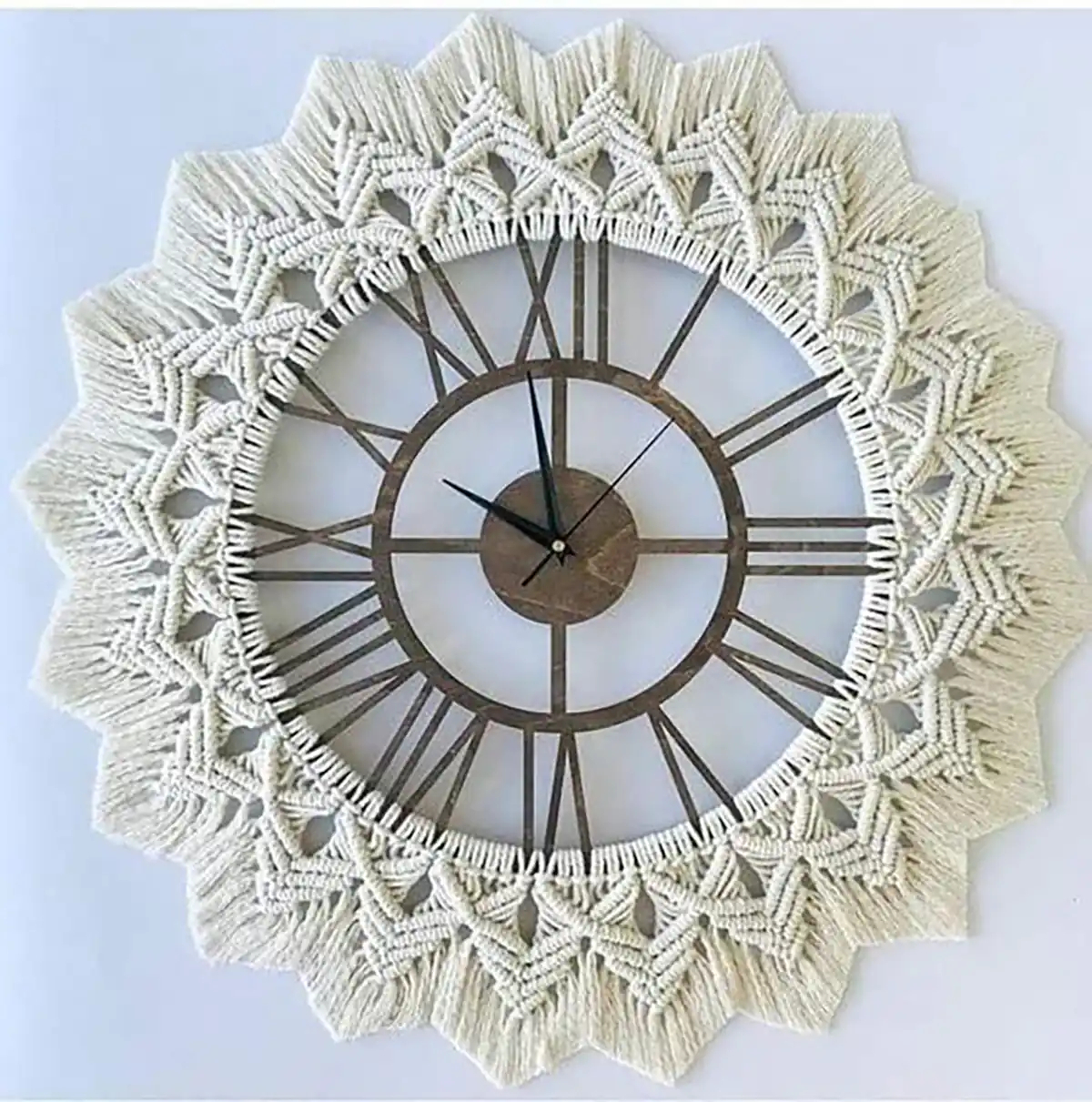 ساعت دیواری شیک مکرومه