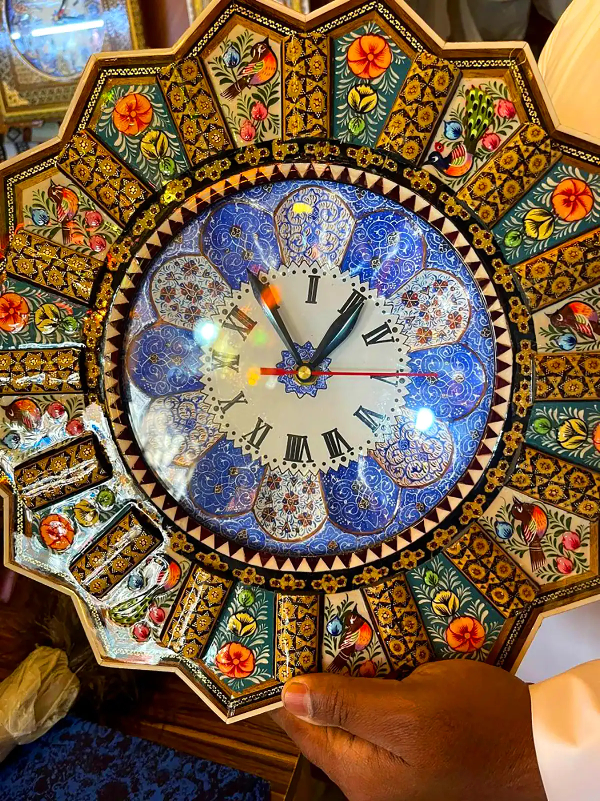 ساعت دیواری خاتم کاری