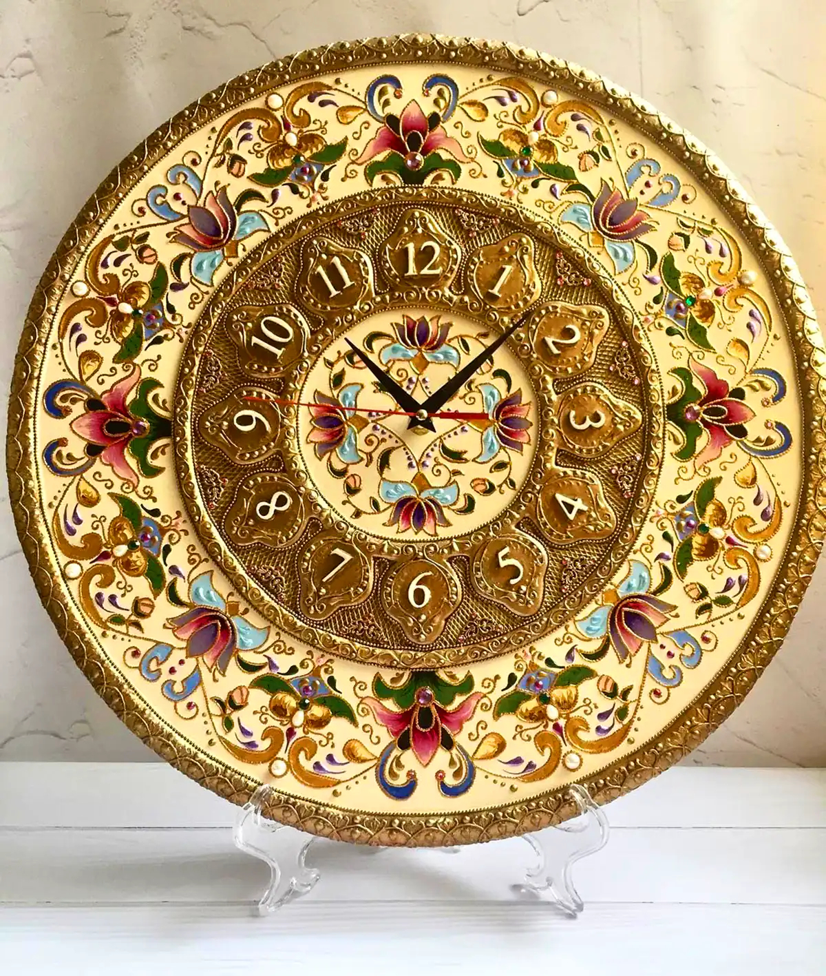 ساعت دیواری خاتم کاری