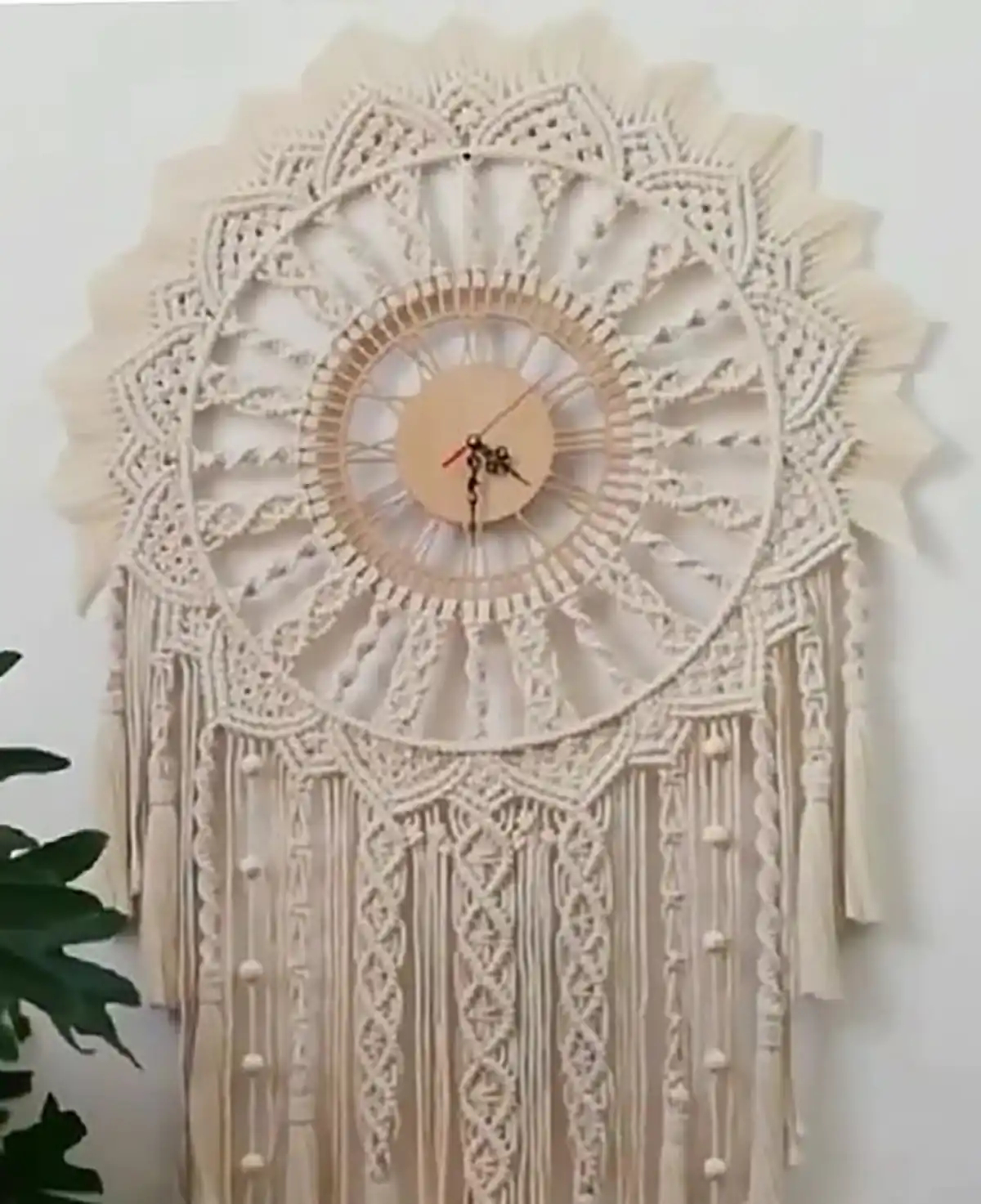 ساعت دیواری شیک مکرومه