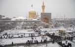 حرم رضوی برف‌پوش شد + فیلم
