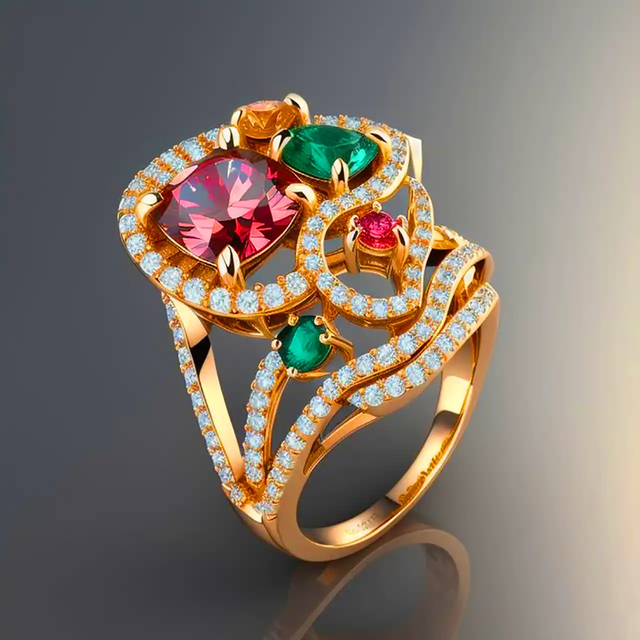 مدل انگشتر طراحی شده با هوش مصنوعی