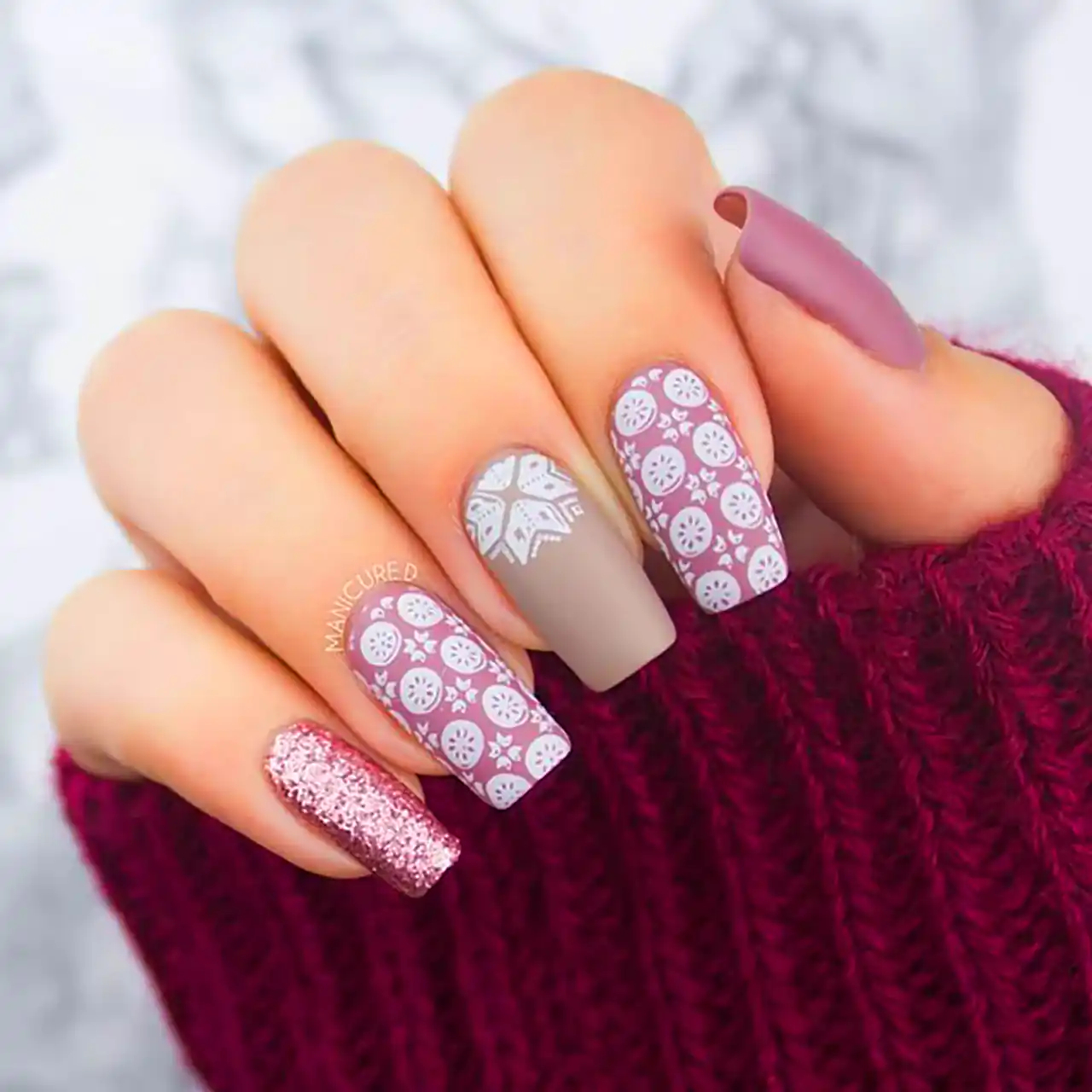 مدل ناخن با طرح زمستونی 