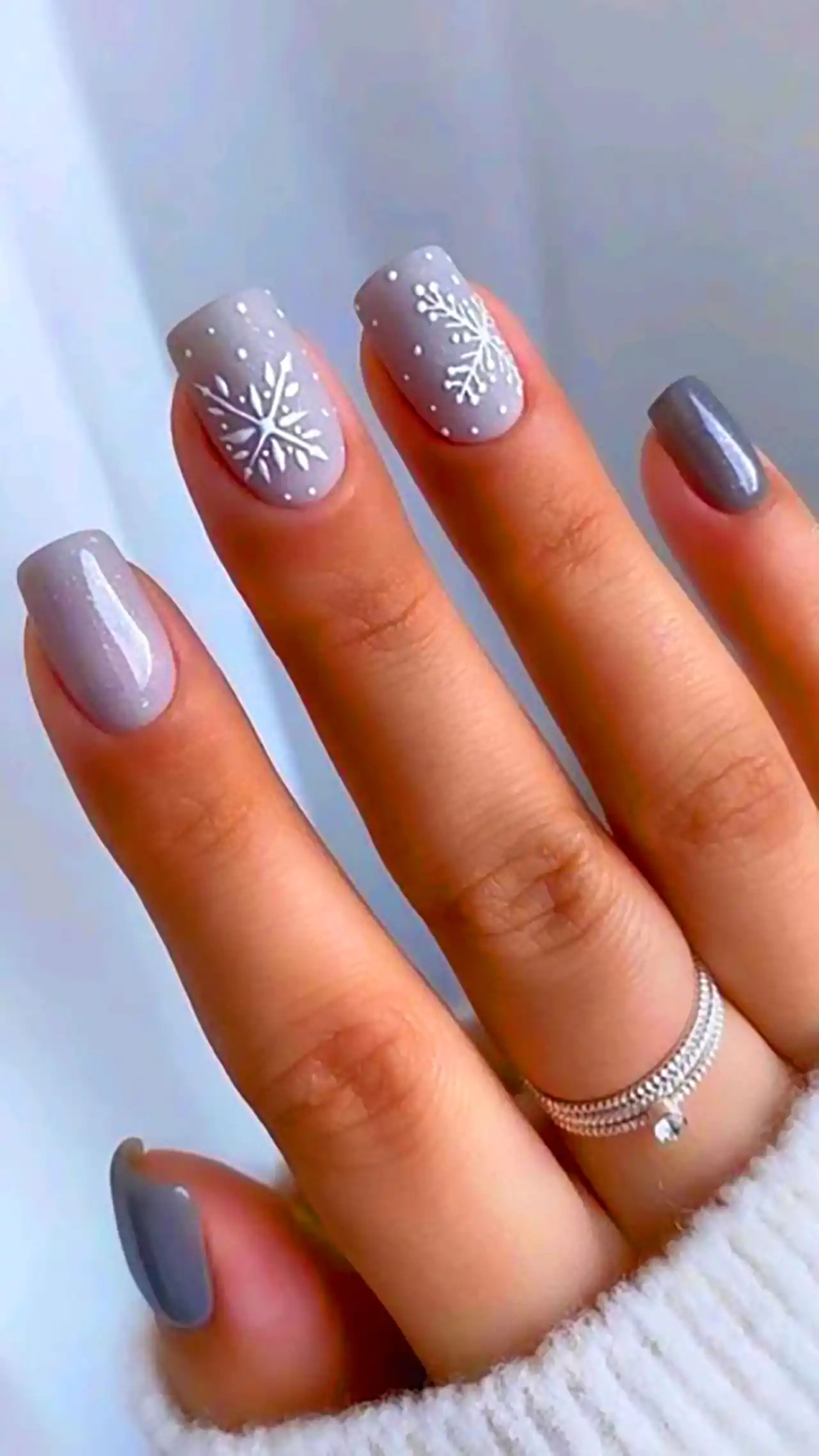 مدل ناخن با طرح زمستونی 