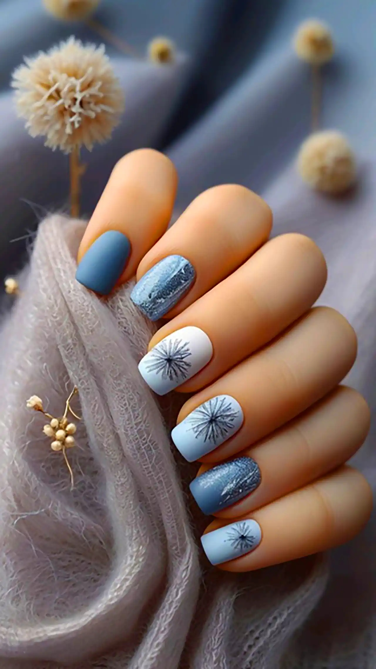 مدل ناخن با طرح زمستونی 