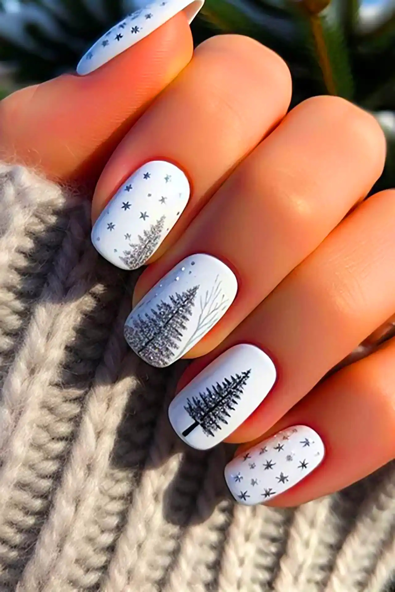 مدل ناخن با طرح زمستونی 