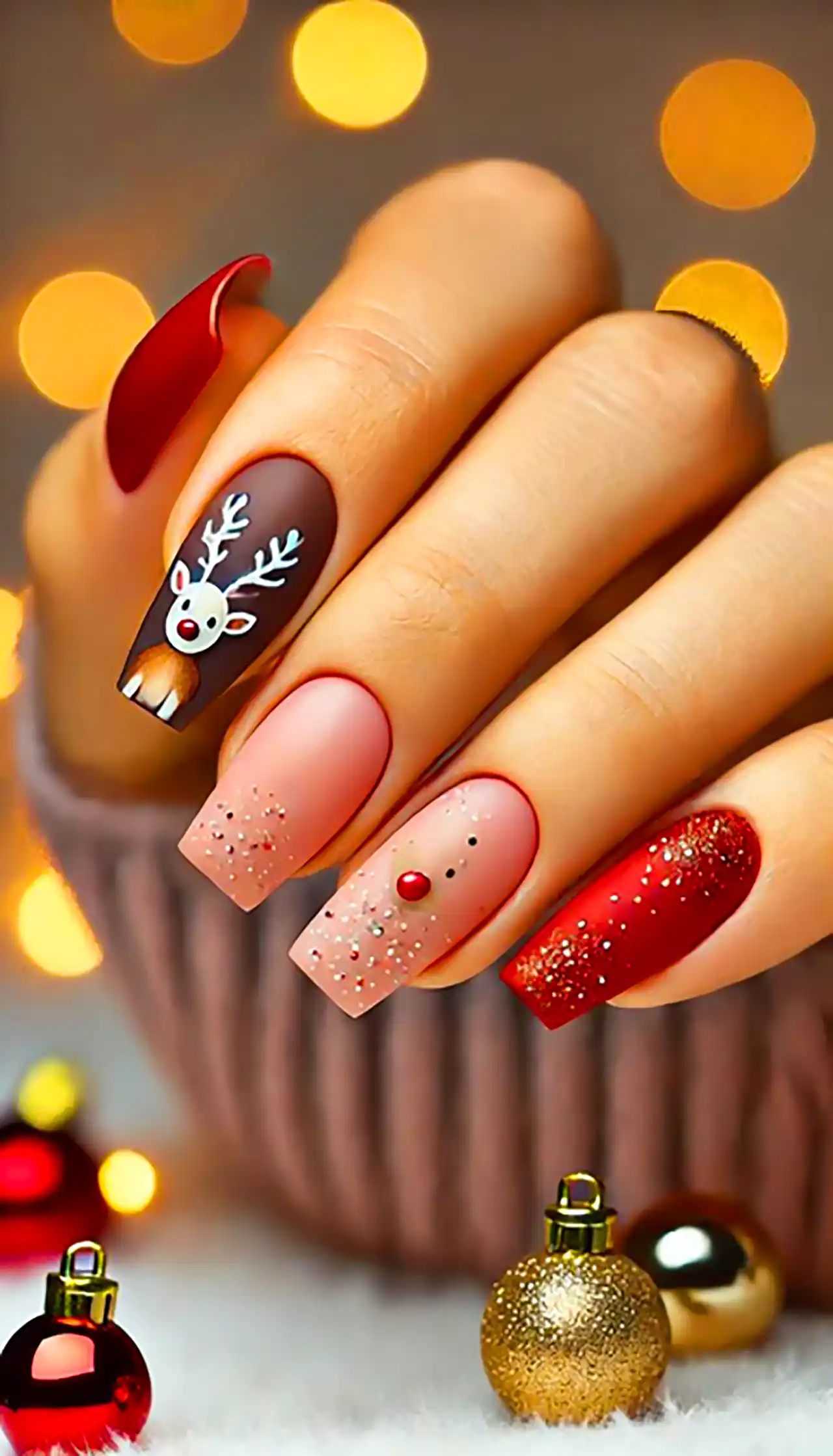 مدل ناخن با طرح زمستونی 