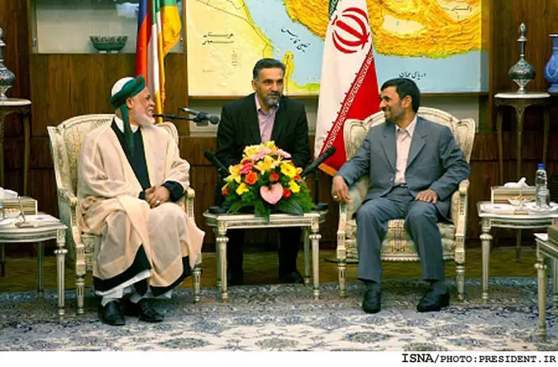 دیدار احمدینژاد و احمد عبدالله سامبی، رئیسجمهور کومور در تهران - خرداد ۱۳۸۷