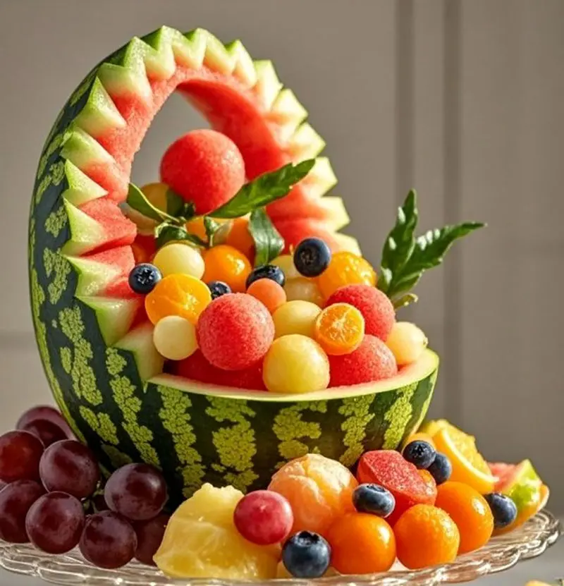 تزیین هندوانه در ظرف