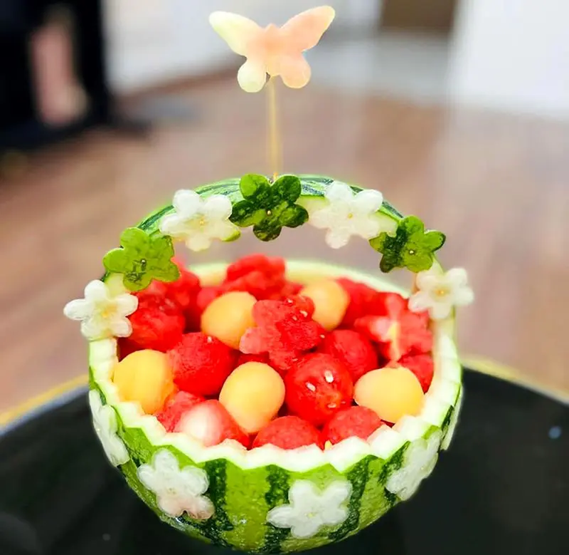 تزیین هندوانه در ظرف