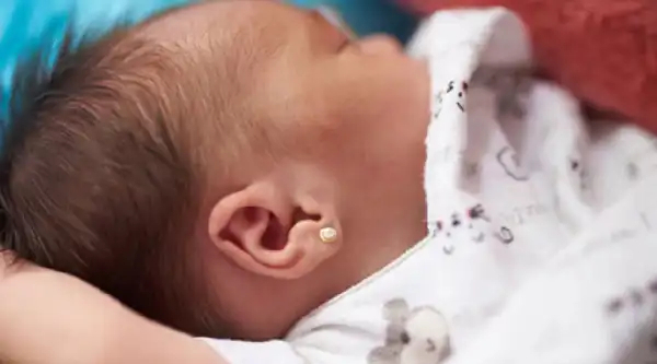 مدل گوشواره نوزادی + طراحی با ایمنی بالا