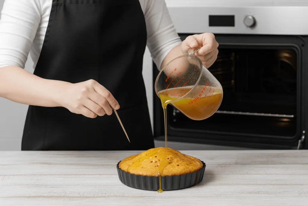 ریختن شهد روی کیک