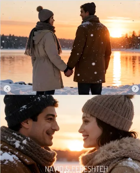 نوید محمدزاده و فرشته حسینی