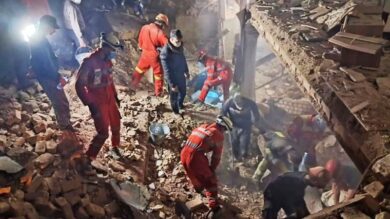 انفجار شدید در قم / یک ساختمان مسکونی کامل ویران شد